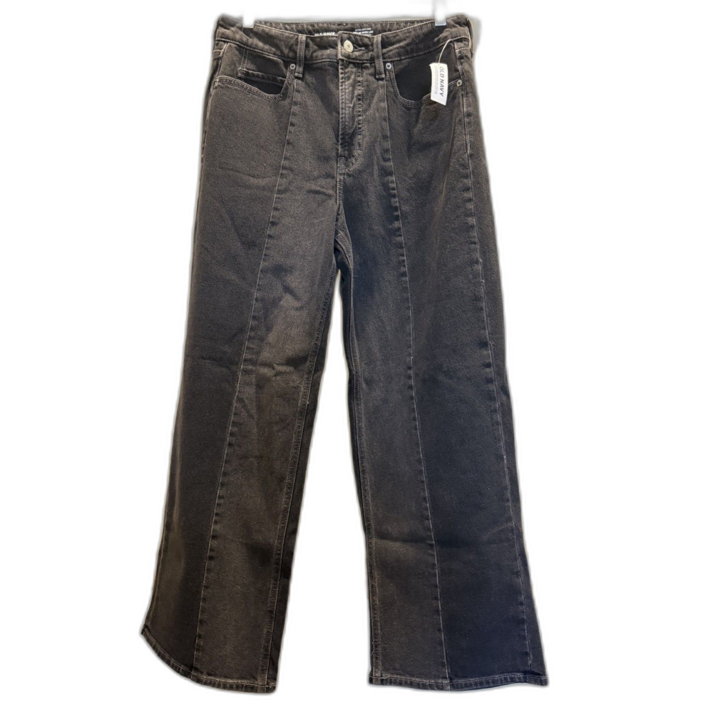 Old Navy Black Denim NWT 8P Sky-hi wide leg
